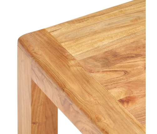 Mesa de centro madera maciza acacia acabado miel 110x60x35 cm