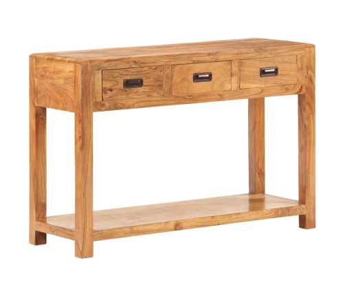 Mesa consola madera maciza de acacia acabado miel 110x40x76 cm