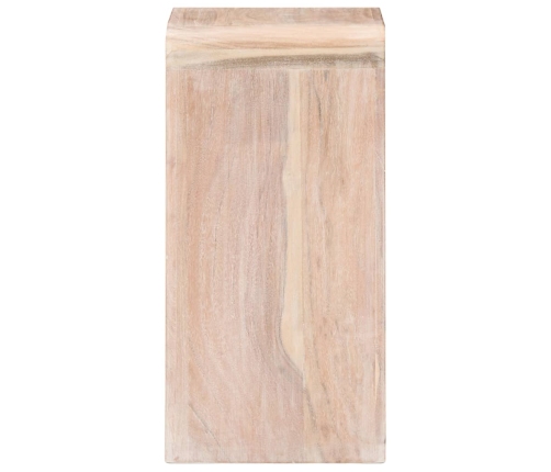 Mesita de noche de madera maciza de acacia 40x30x60 cm