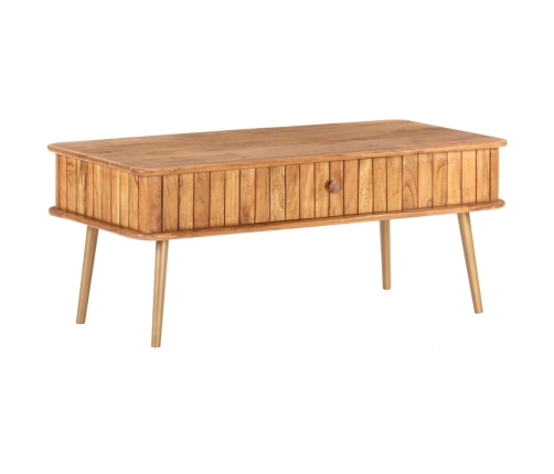 Mesa de centro madera maciza de acacia 100x50x40 cm