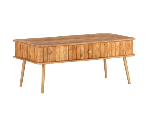 Mesa de centro madera maciza de acacia 100x50x40 cm