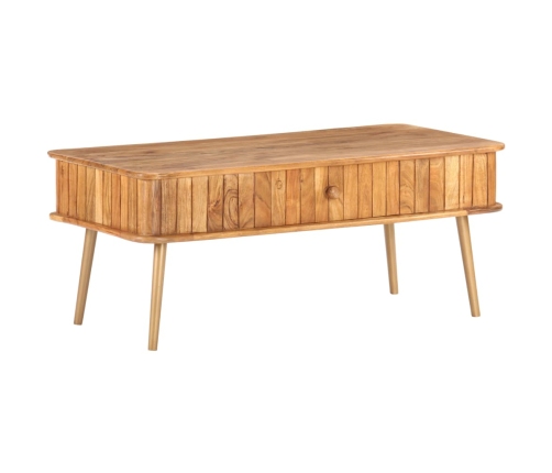 Mesa de centro madera maciza de acacia 100x50x40 cm