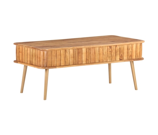 Mesa de centro madera maciza de acacia 100x50x40 cm