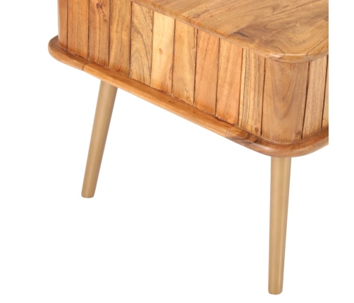 Mesa de centro madera maciza de acacia 100x50x40 cm