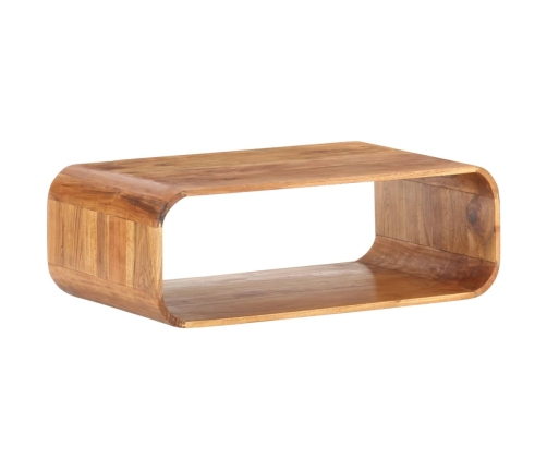 Mesa de centro de madera maciza de acacia 90x50x30 cm