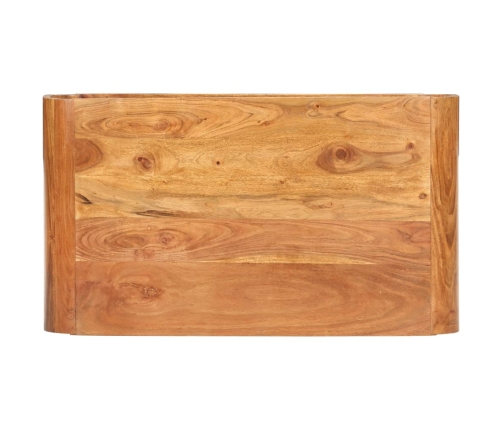 Mesa de centro de madera maciza de acacia 90x50x30 cm