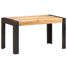 Mesa de comedor madera maciza de mango en bruto 140x70x76 cm