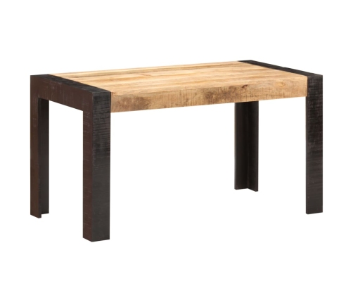 Mesa de comedor madera maciza de mango en bruto 140x70x76 cm