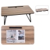 Excellent Houseware Mesita plegable para cama color natural y negro