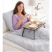 Excellent Houseware Mesita plegable para cama color natural y negro