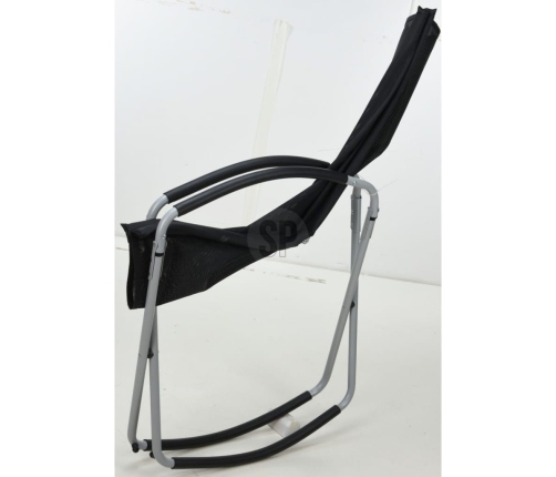 ProGarden Silla mecedora plegable negro