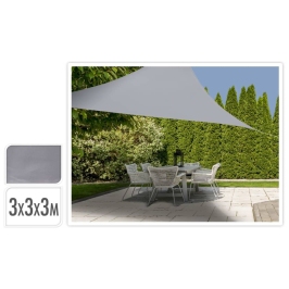 ProGarden Toldo de tela triangular gris 3x3x3 m