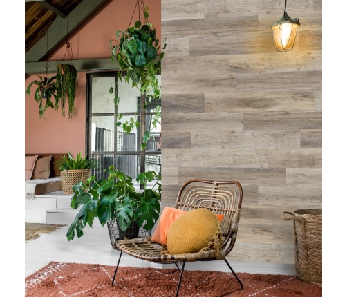 WallArt Tablones aspecto madera de roble Barnwood blanco lavado