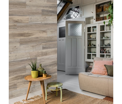 WallArt Tablones aspecto madera de roble Barnwood blanco lavado