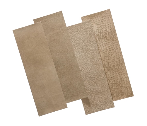 WallArt Paneles de pared de cuero Salisbury beige arena 16 piezas