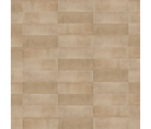 WallArt Paneles de pared de cuero Salisbury beige arena 16 piezas