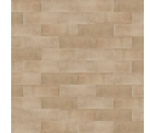 WallArt Paneles de pared de cuero Salisbury beige arena 16 piezas