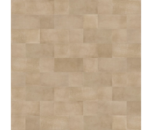 WallArt Paneles de pared de cuero Borret beige arena 32 piezas