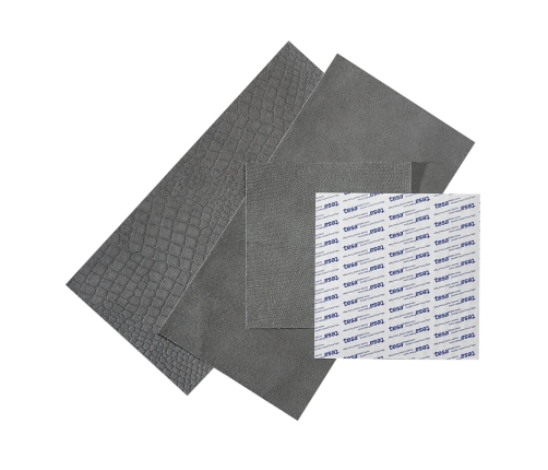 WallArt Paneles de pared de cuero Jordan gris azulado 32 piezas