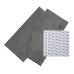 WallArt Paneles de pared de cuero Jordan gris azulado 32 piezas