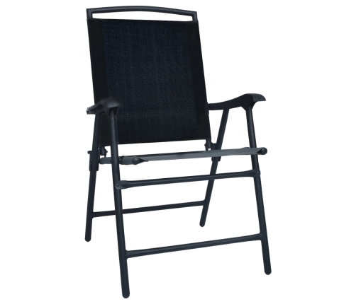 Mesa y sillas de bistró 3 piezas acero negro