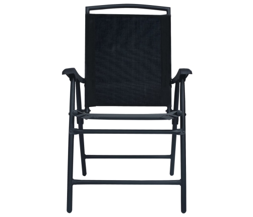 Mesa y sillas de bistró 3 piezas acero negro