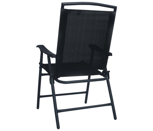 Mesa y sillas de bistró 3 piezas acero negro