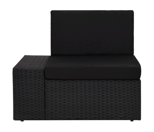 Juego de muebles de jardín 5 piezas ratán sintético negro