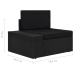 Juego de muebles de jardín 5 piezas ratán sintético negro