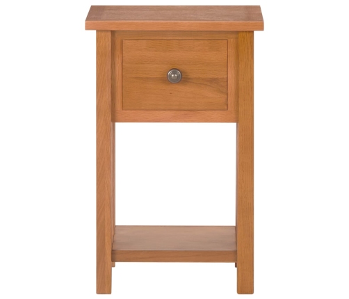 Mesa revistero con cajón madera maciza de roble 35x27x55 cm