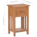 Mesa revistero con cajón madera maciza de roble 35x27x55 cm