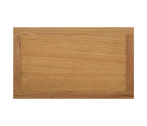 vidaXL Mesa revistero madera maciza de roble 45x27x42 cm