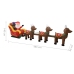 Adorno inflable de Navidad Papá Noel y renos LED 490 cm