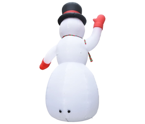 Muñeco de nieve inflable de Navidad con LED IP44 450 cm XXL