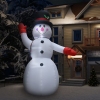 Muñeco de nieve inflable de Navidad con LED IP44 450 cm XXL