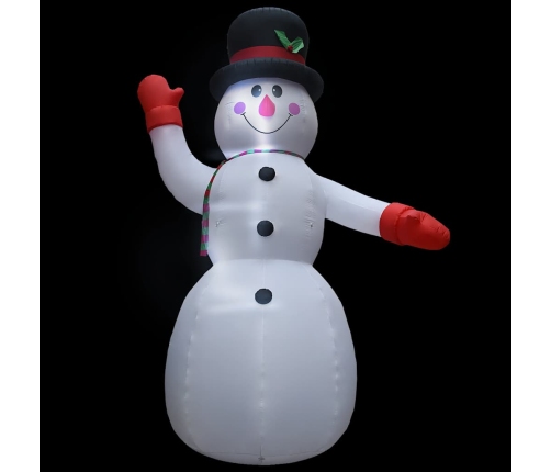 Muñeco de nieve inflable de Navidad con LED IP44 600 cm XXL