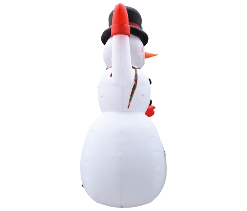 Muñeco de nieve inflable de Navidad con LED IP44 600 cm XXL