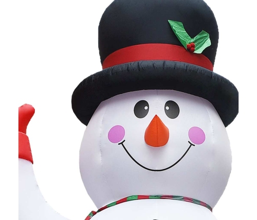 Muñeco de nieve inflable de Navidad con LED IP44 600 cm XXL