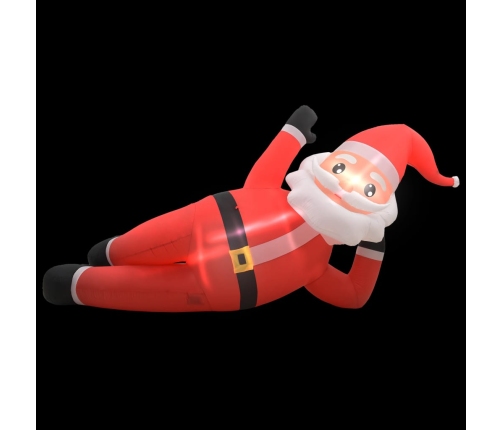 Papá Noel de Navidad inflable con LED rojo IP44 360 cm XXL