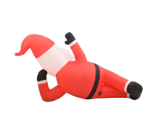 Papá Noel de Navidad inflable con LED rojo IP44 360 cm XXL