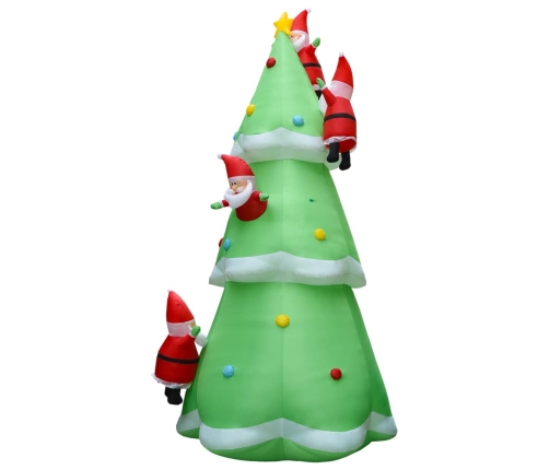 Árbol de Navidad inflable y Papás Noel LED IP44 500 cm XXL tela