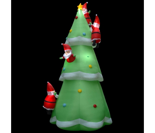 Árbol de Navidad inflable y Papás Noel LED IP44 500 cm XXL tela