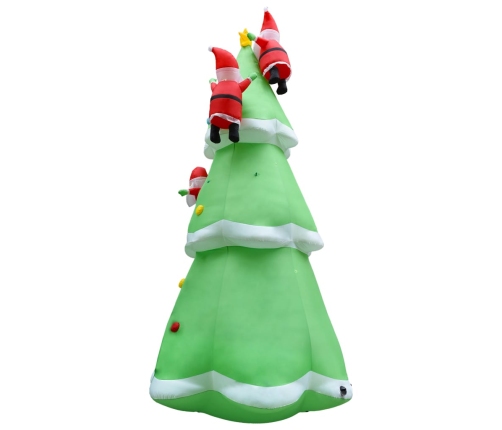 Árbol de Navidad inflable y Papás Noel LED IP44 500 cm XXL tela