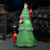 Árbol de Navidad inflable y Papás Noel LED IP44 500 cm XXL tela