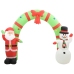 Arco de Navidad inflable Papá Noel y muñeco de nieve LED 223 cm