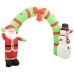 Arco de Navidad inflable Papá Noel y muñeco de nieve LED 223 cm