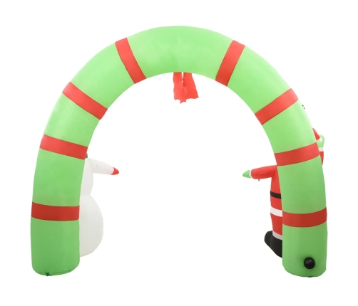 Arco de Navidad inflable Papá Noel y muñeco de nieve LED 223 cm