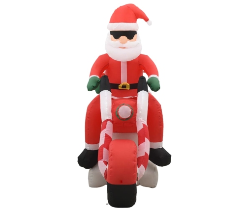 Papá Noel inflable navideño en moto LED IP44 160 cm