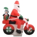 Papá Noel inflable navideño en moto LED IP44 160 cm