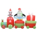 Pingüino y ratón inflable en tren de Navidad LED IP44 350 cm